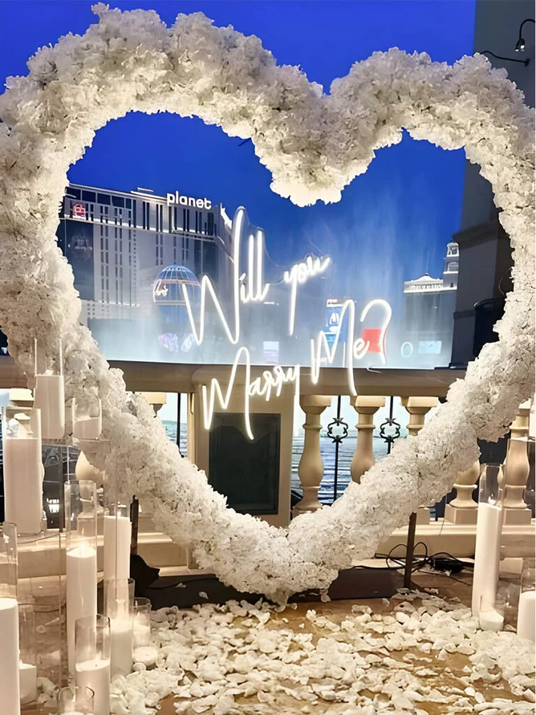 30 Flower Heart Arch Ideas for Proposals 21 20 flower heart arch 25