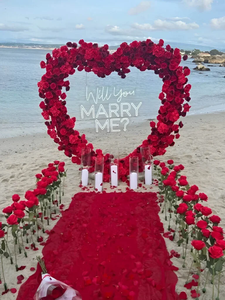 30 Flower Heart Arch Ideas for Proposals 4 3 flower heart arch 18