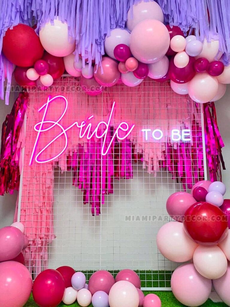 Bride-to-Be Miami Vice Shimmer Backdrop