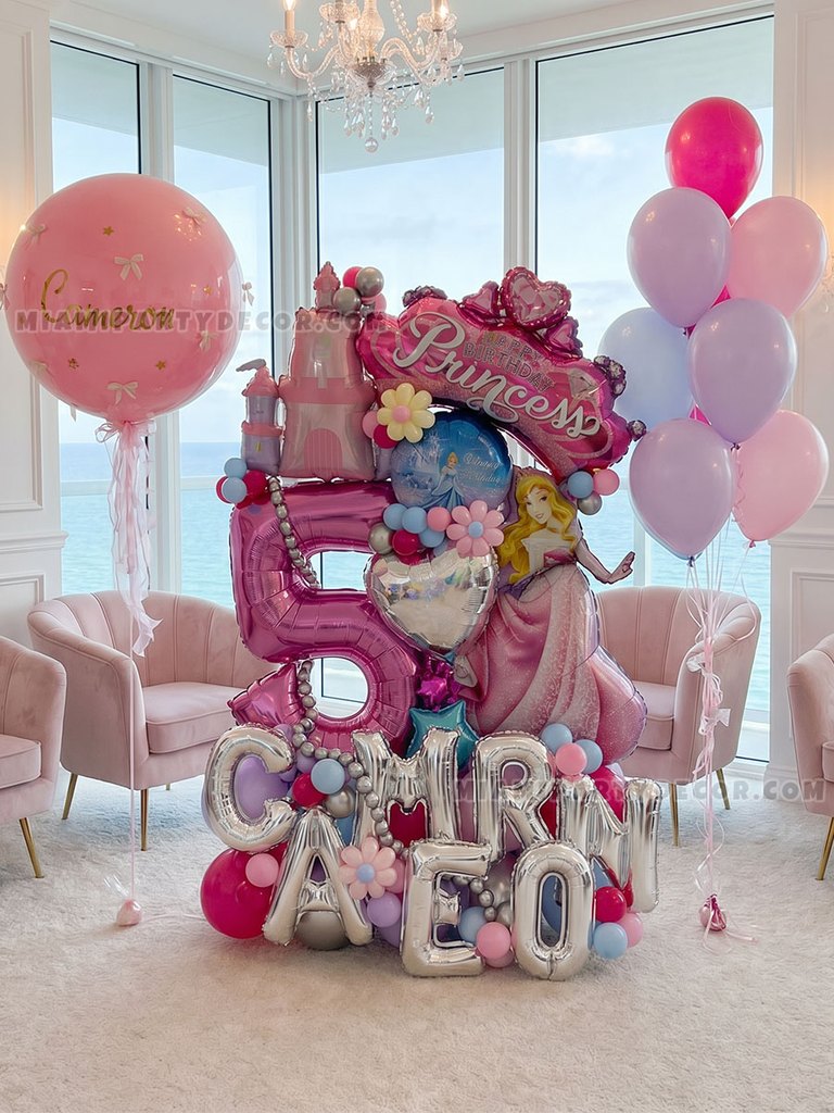 Oceanfront Princess Fifth Birthday Setup