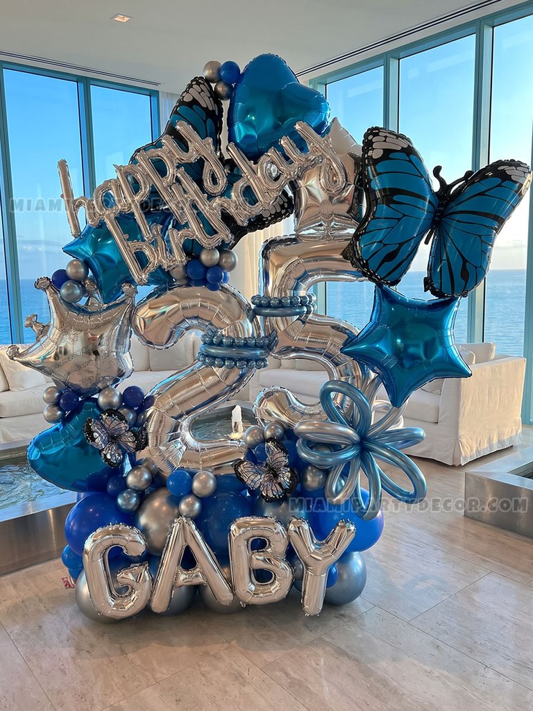 Blue Butterfly 25th Birthday Sculpture