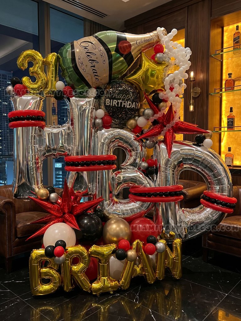 Bold Champagne 30th Birthday Sculpture