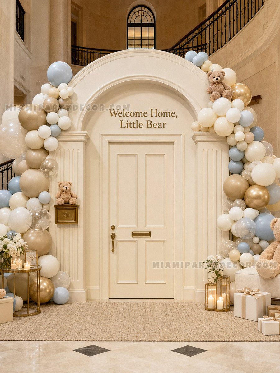 Welcome Home Little Bear Entrance - Miami Party Decor