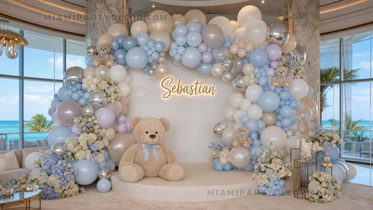 VIP Teddy Bear Setup desktop hero - Miami Party Decor