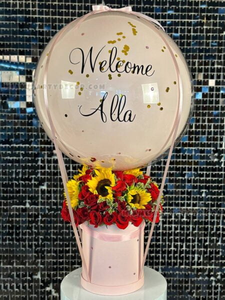 Balloon And Flower Bouquet Balloon And Flowers Box