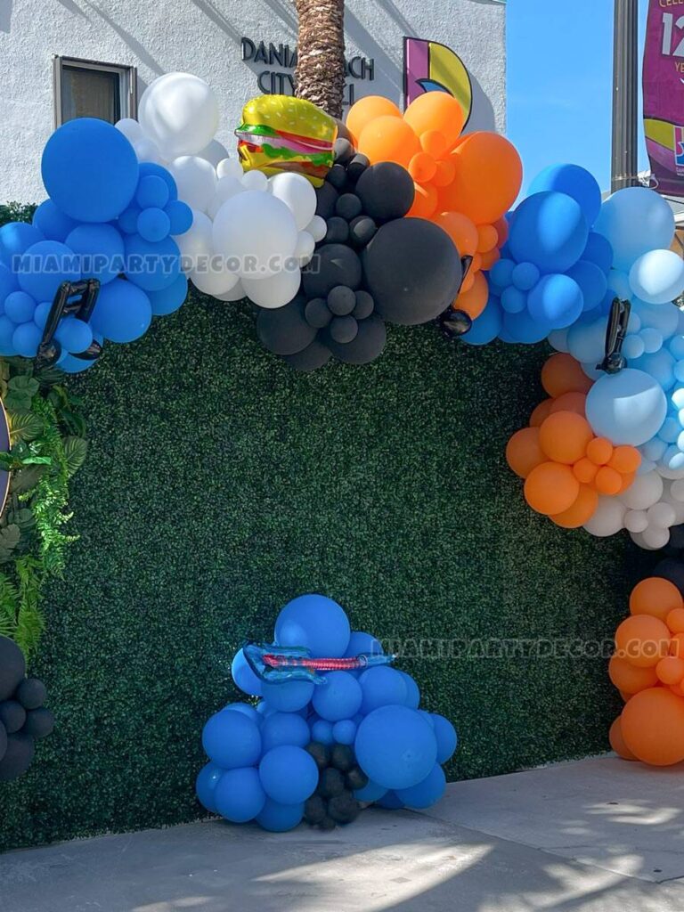 product balloon garland grass backdrop miami party decor 6 v