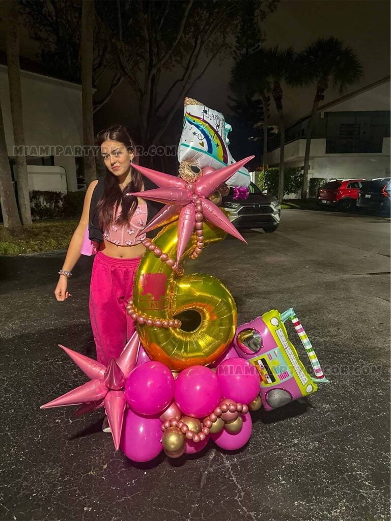 product balloon sculpture number 4 miami party decor 2 v