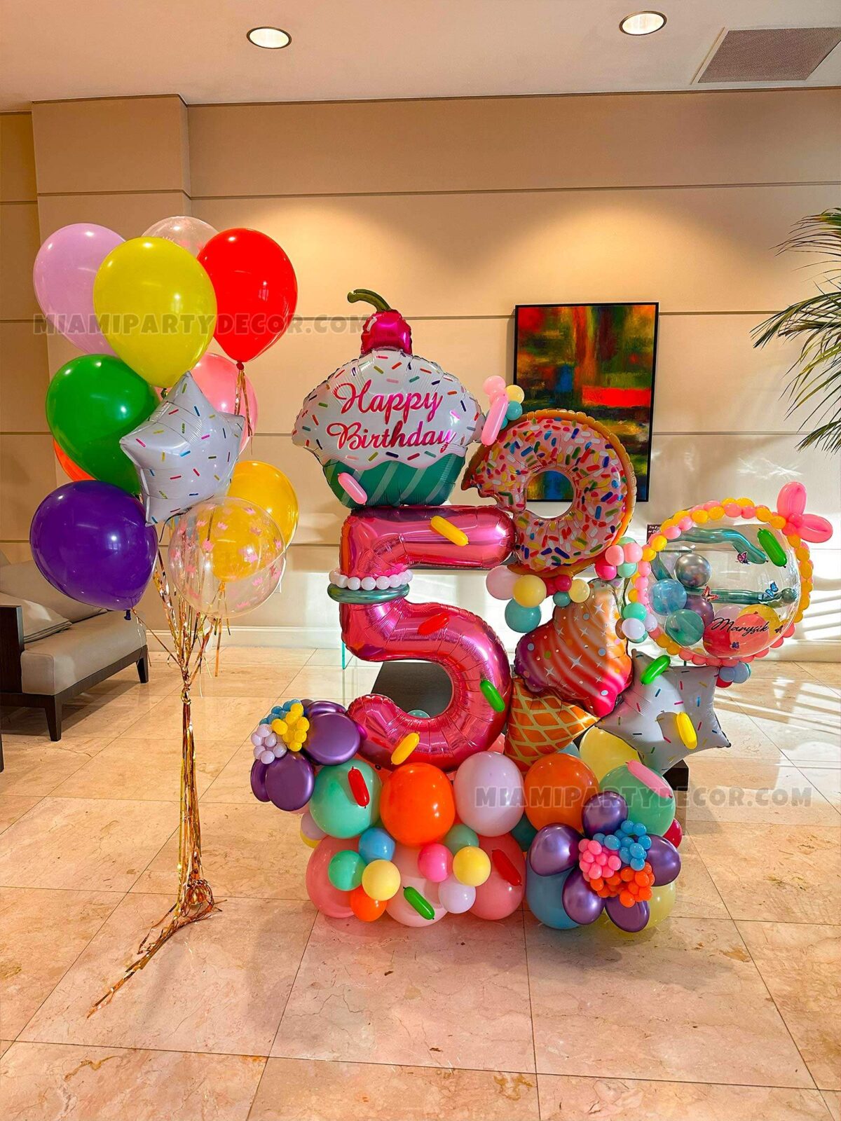 Candy Birthday Balloon Sculpture