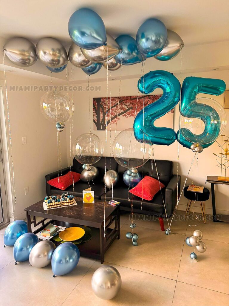 Balloons For 25th Birthday Decoration Miami Party Decor Party Decorations Event Services