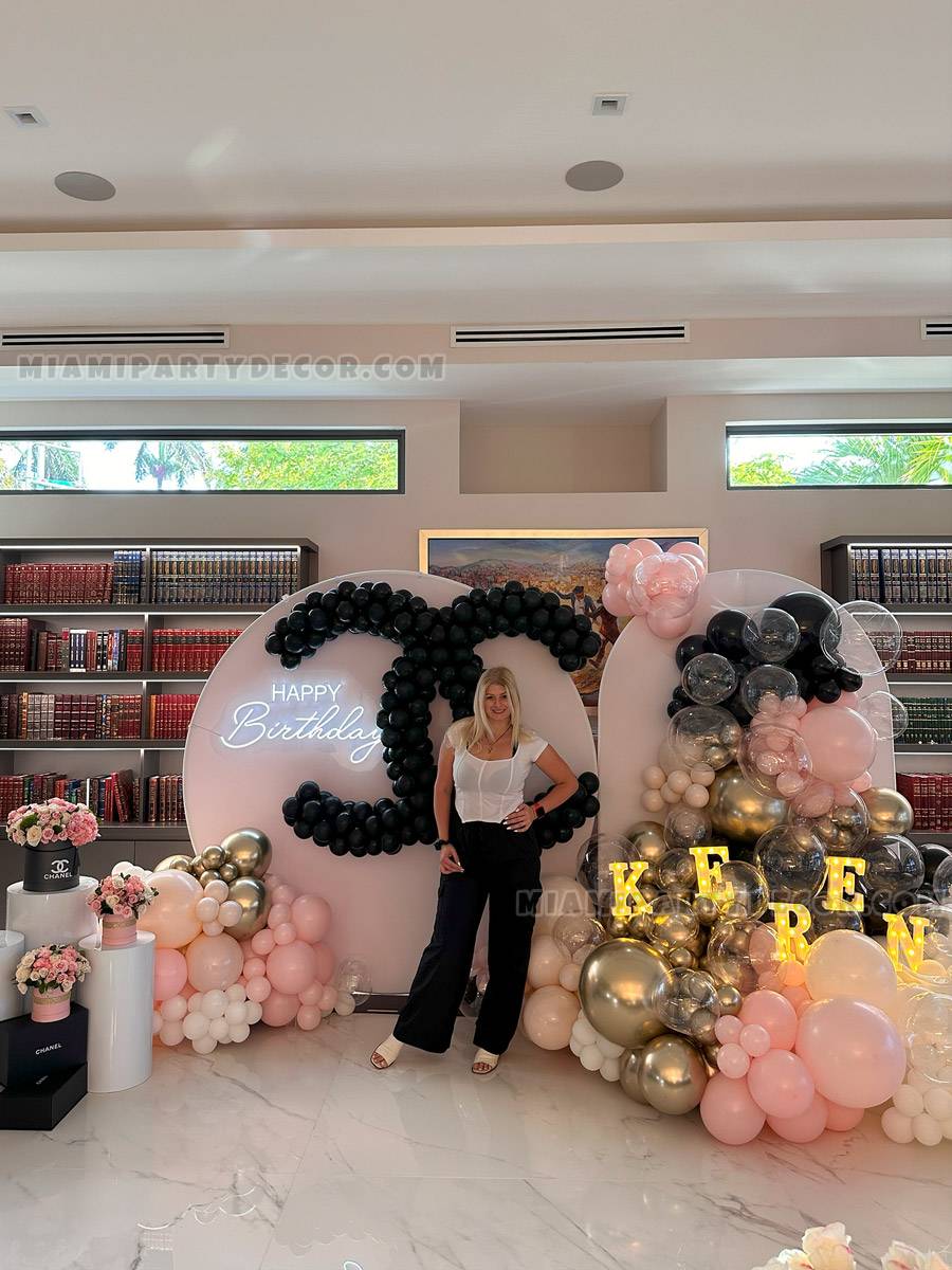 Chanel Birthday Backdrop - Miami Party Decor