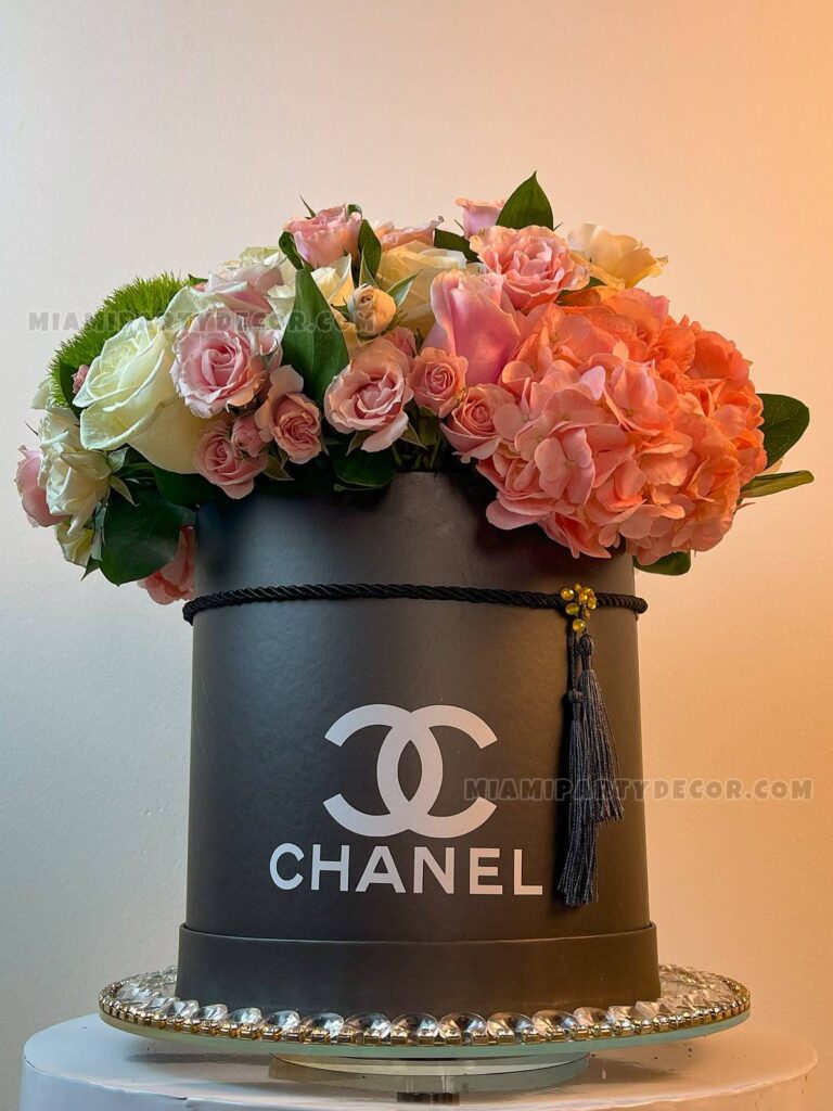 product chanel flower box miami party decor 1 v