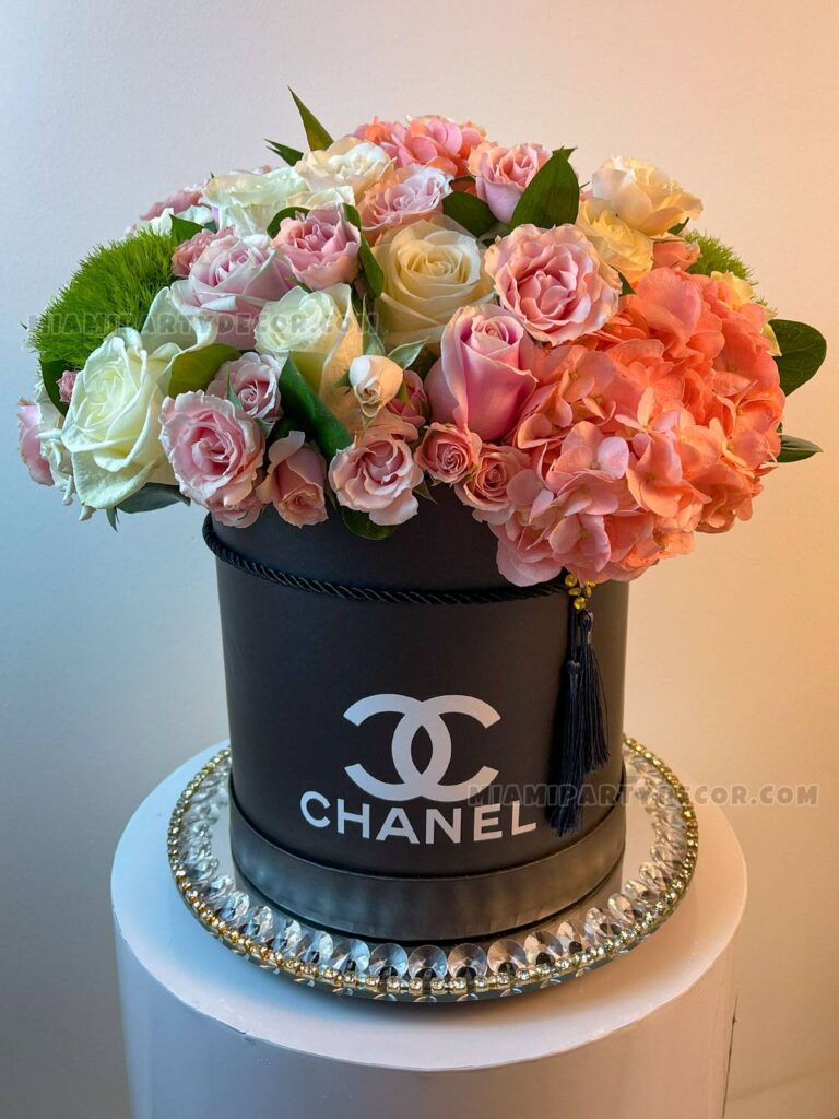 Chanel Flower Box - Miami Party Decor - Party Decorations & Event Services