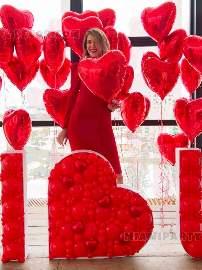 product classic valentines balloons decor miami party decor 2 v