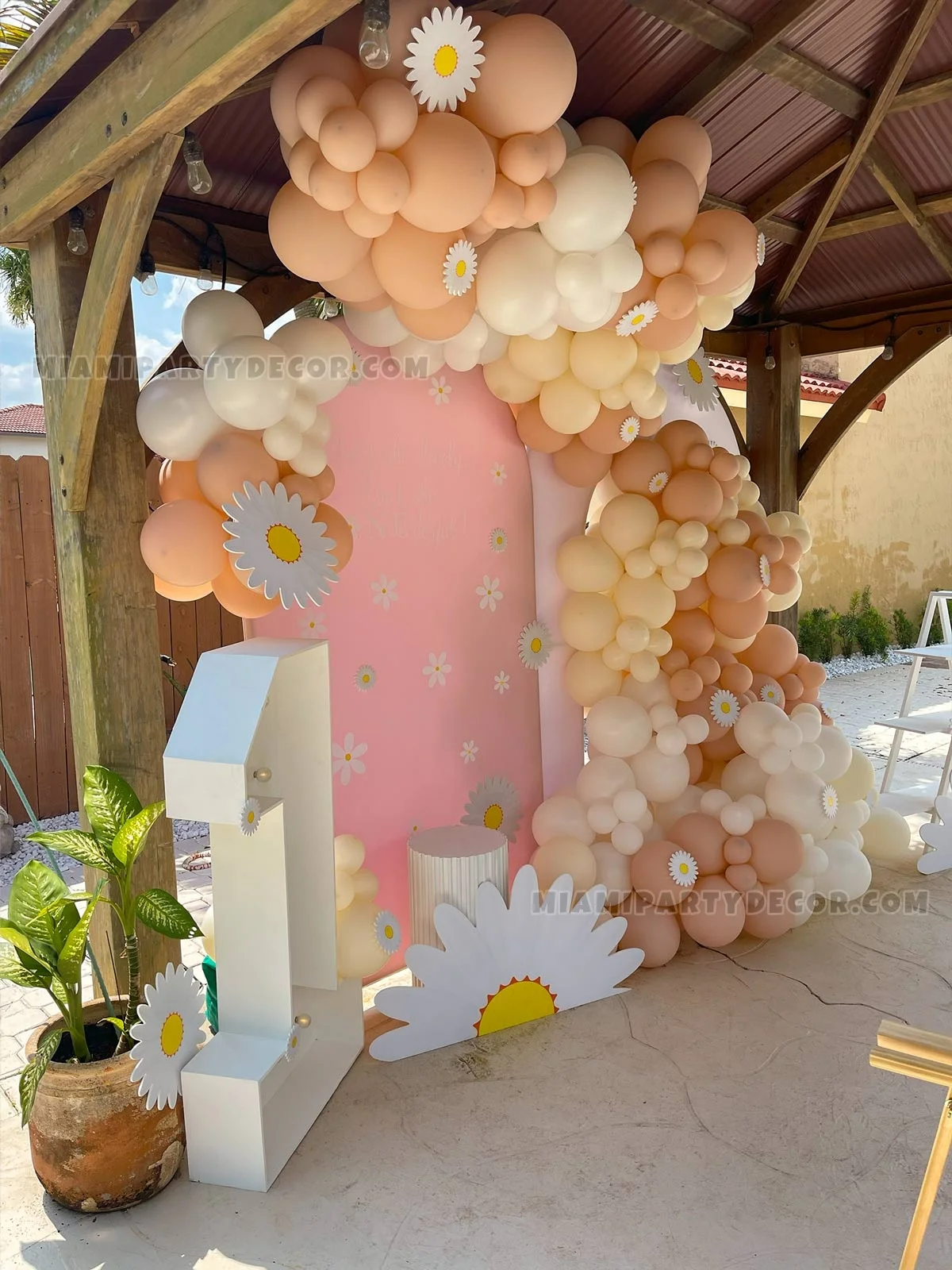 Daisy Theme Party Backdrop 4 Daisy Theme Party Backdrop - Image 4