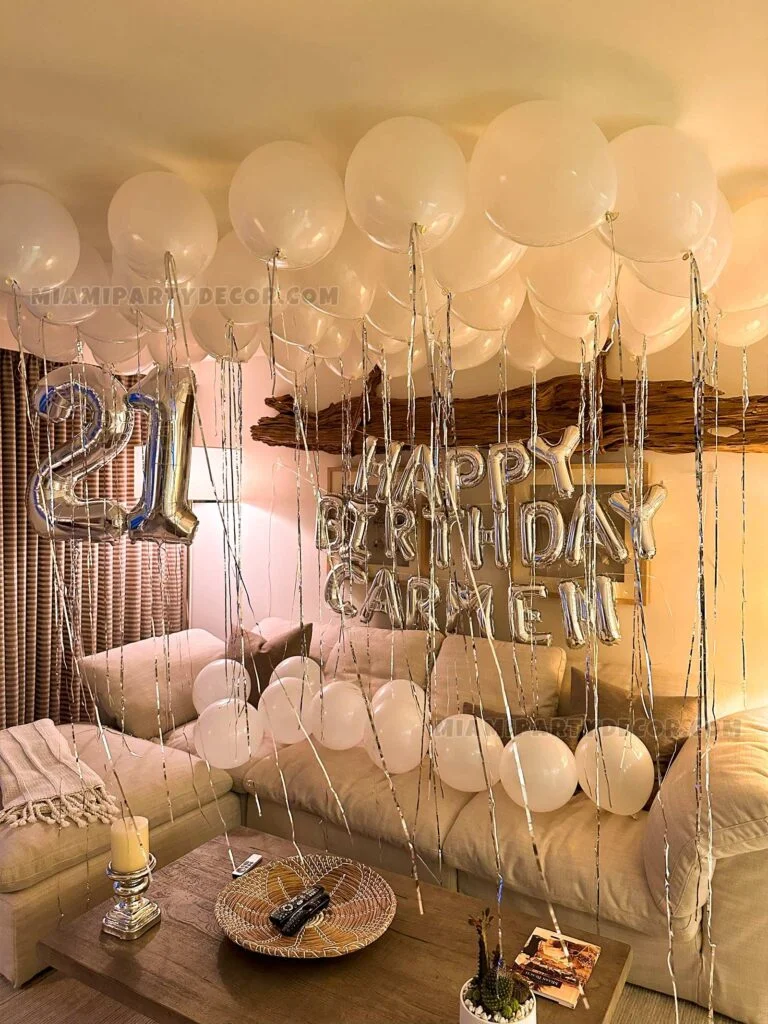 product festive elegance silver white balloons birthday decor miami party decor 2 v