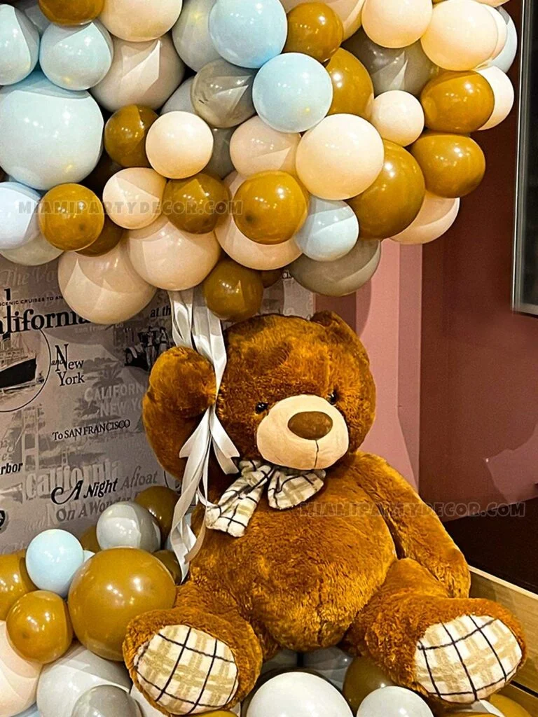 Floating Teddy Bear With Balloons - Image 2