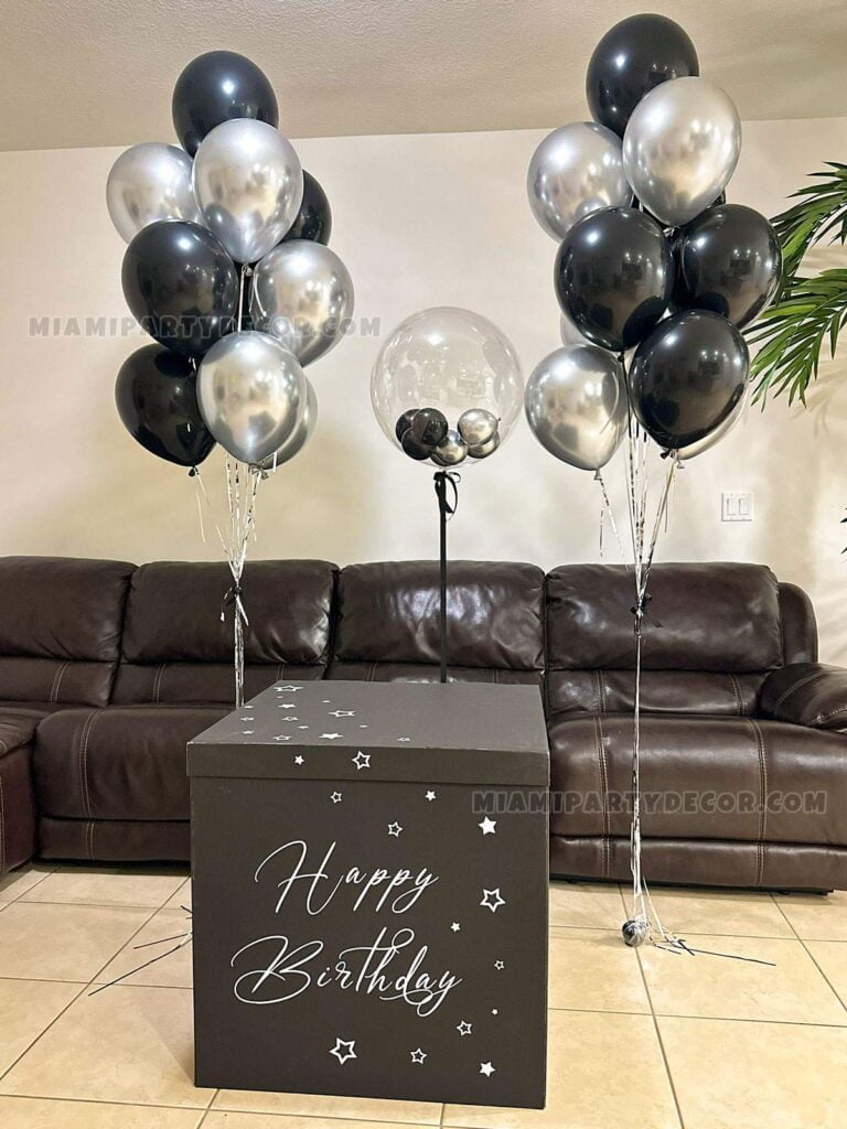 product galactic noir balloons box miami party decor 2 v