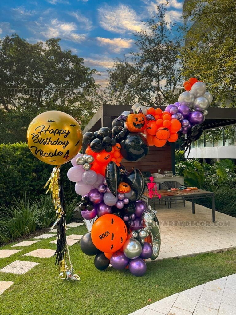 Halloween Birthday - Balloon Garland - Image 2