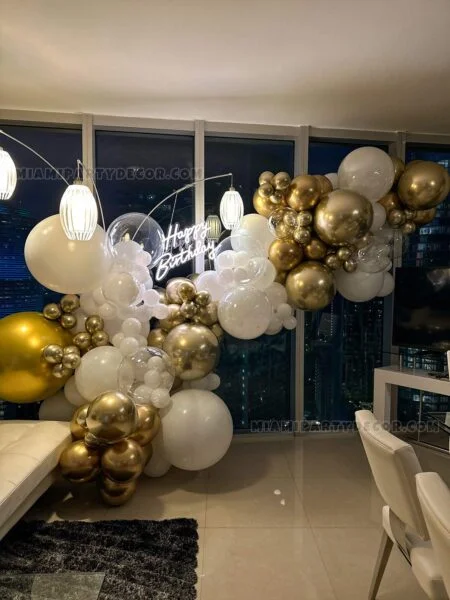 birthday balloons garland