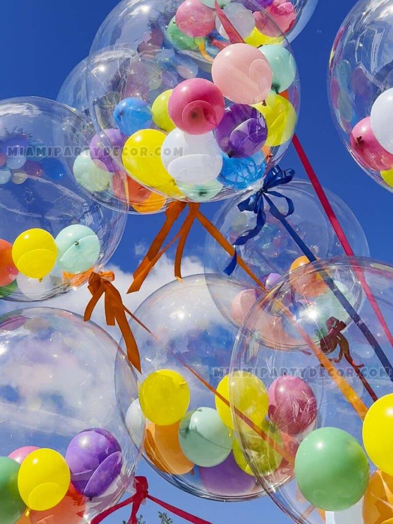 product helium bubble balloons bouquet miami party decor 3 v
