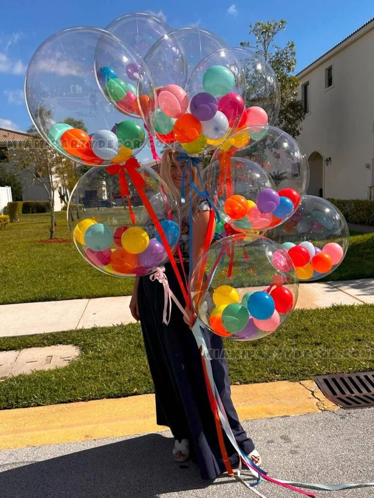 Helium Bubble Balloons Bouquet - Image 4