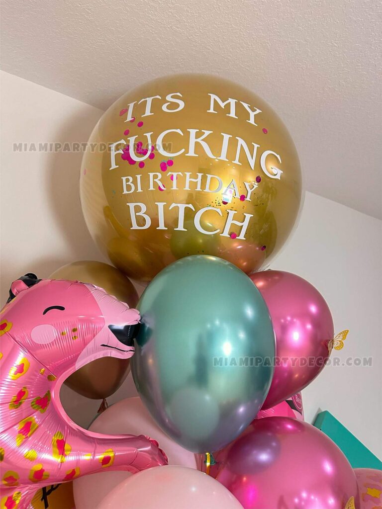 product its my b day btch surprise balloon box miami party decor 4 v