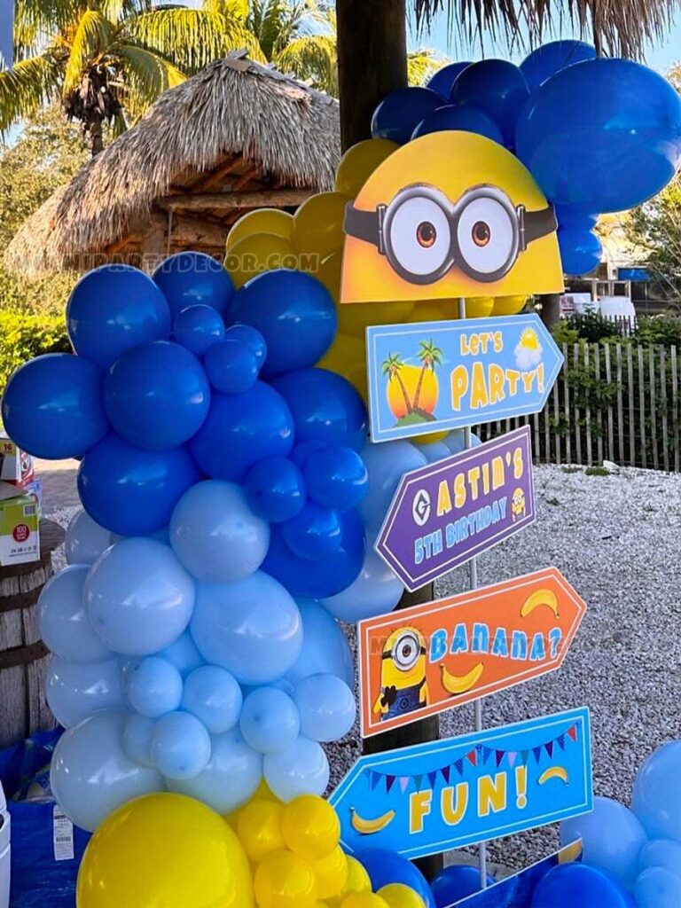 product joyful minion decoration stand miami party decor 2 v