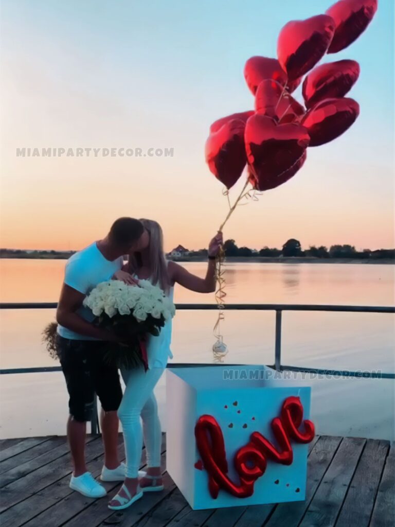 product love surprise balloon kit miami party decor 4 v