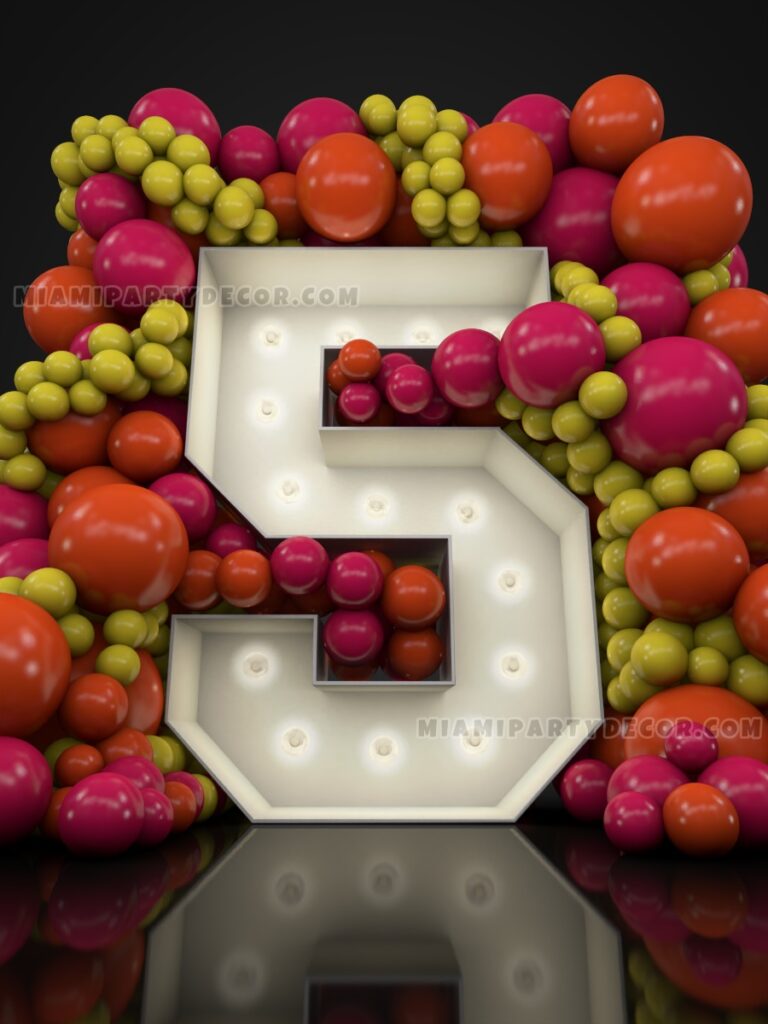 product marquee number 5 miami party decor b v