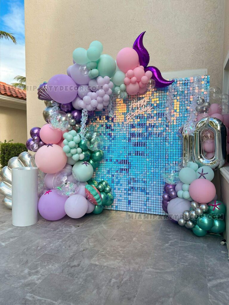 product mermaid lagoon shimmery wall miami party decor 2 v