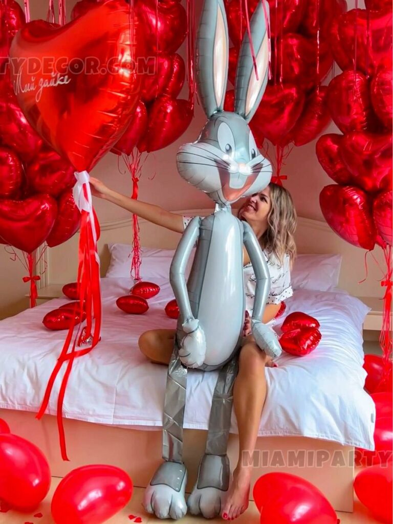 product rabbit valentines room decor miami party decor 4 v