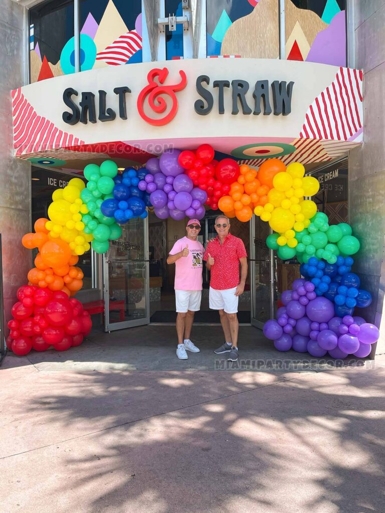 product rainbow balloon arch miami party decor 3 v