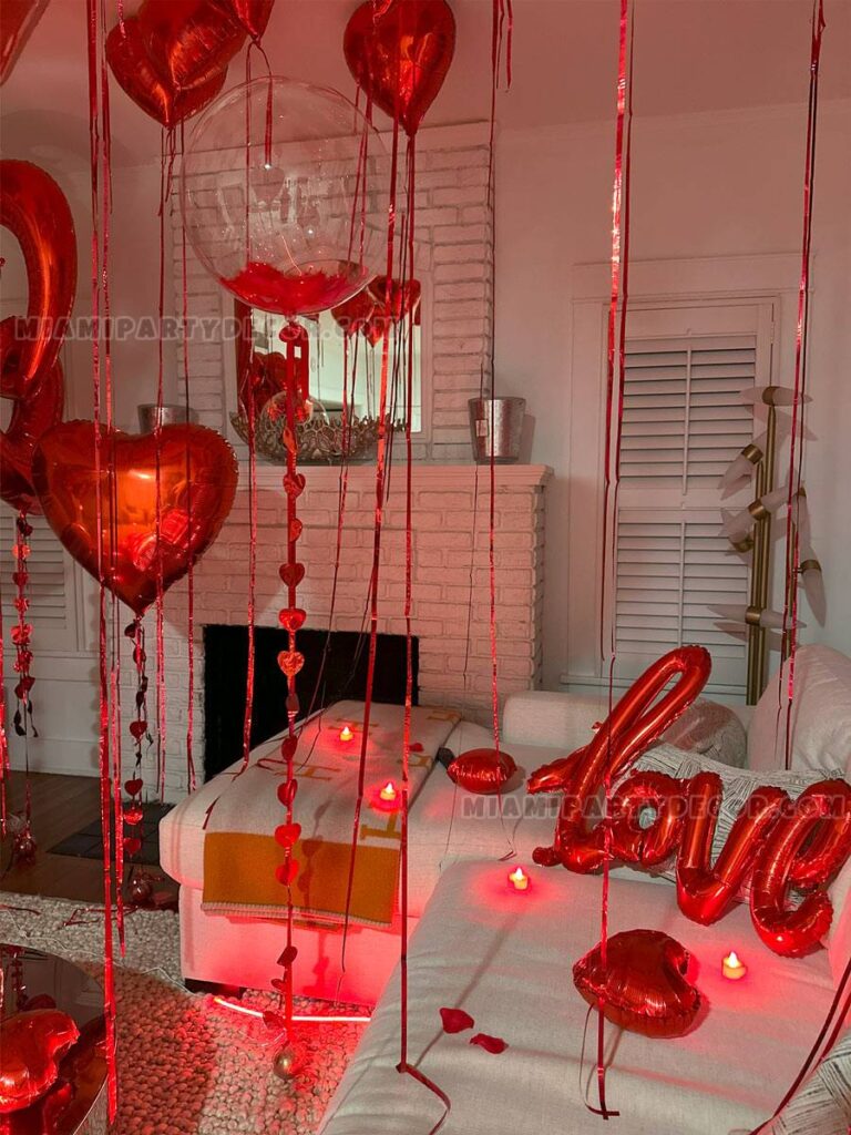 product romantic decoration on anniversary miami party decor 4 v