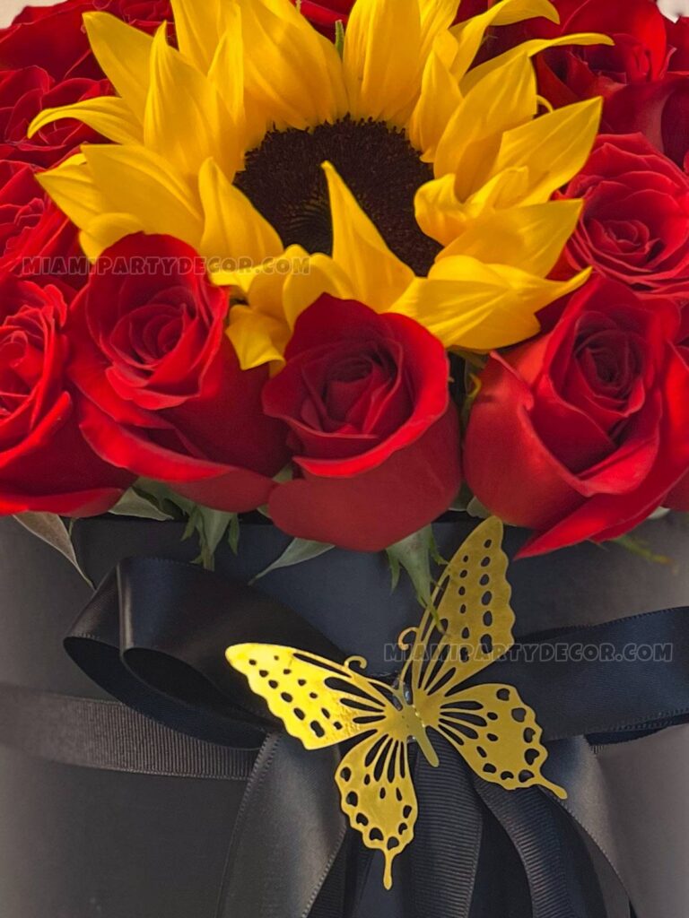 product sunflower and rose bouquet miami party decor 4 v