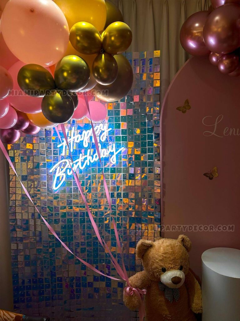 product teddy bear shimmer wall miami party decor 3 v