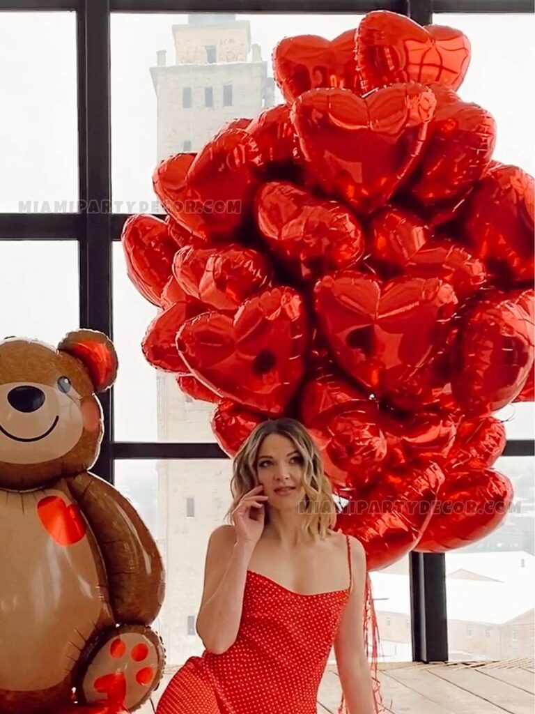 product teddy bear valentines balloons miami party decor 2 v