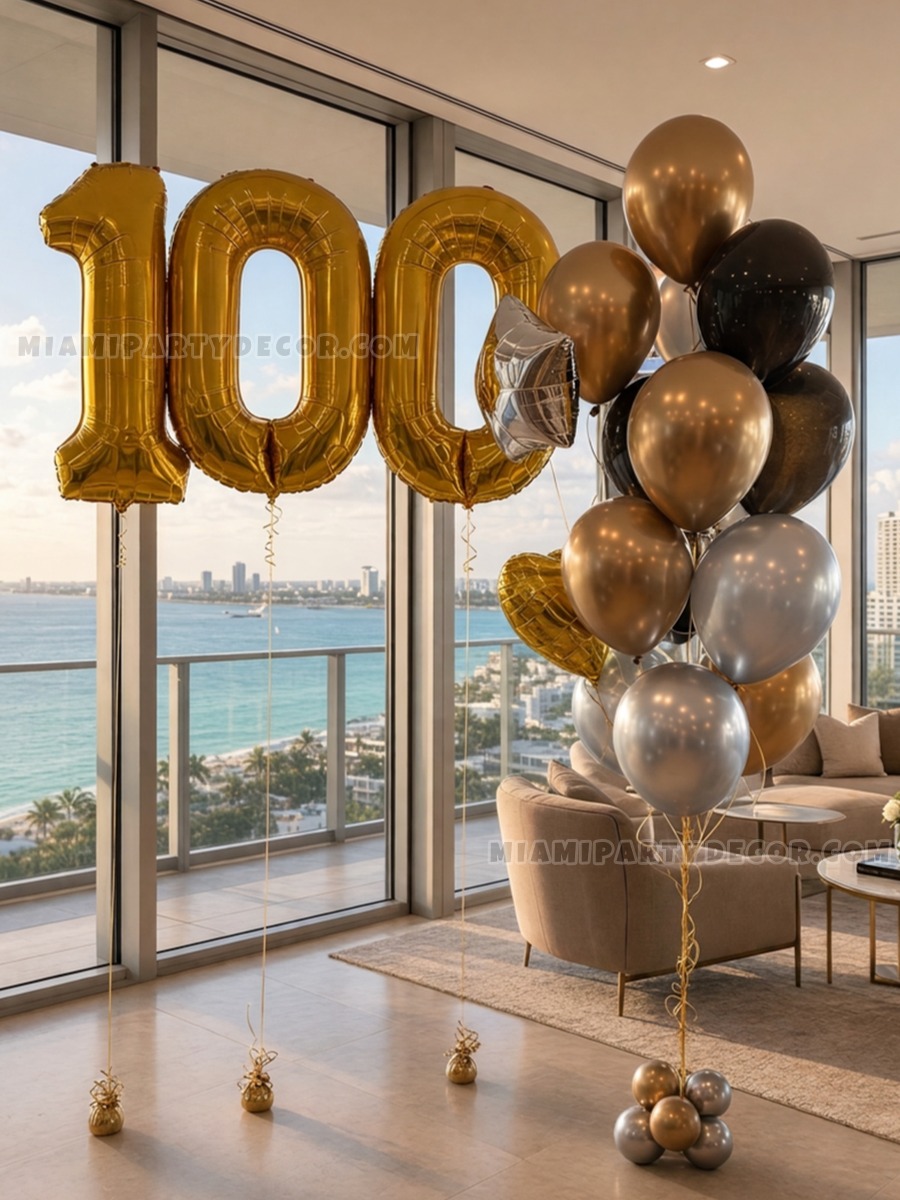 Gold Balloon Bouquet
