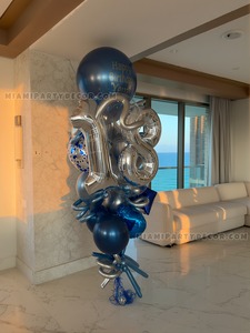 18th Birthday Number Balloon Bouquet gallery image 2