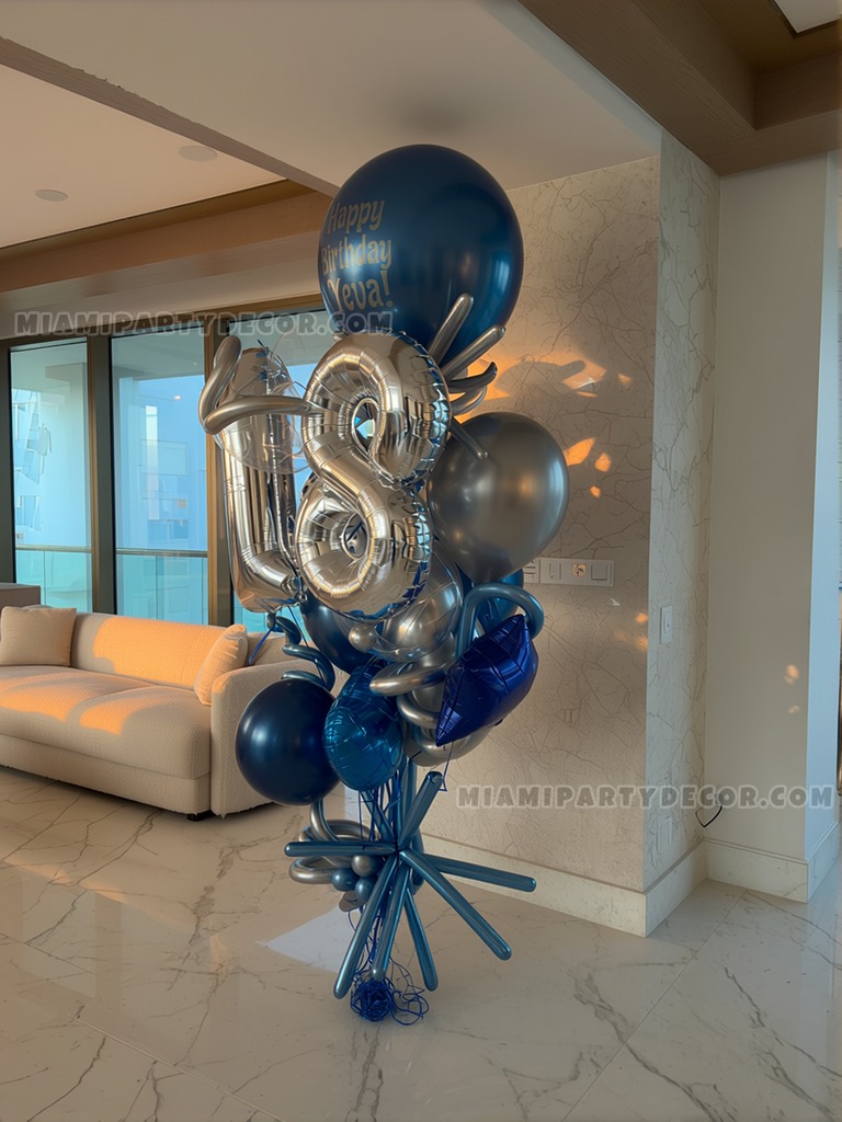 18th Birthday Number Balloon Bouquet gallery image 3