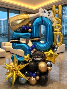 50th Birthday Balloon Number Sculpture