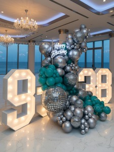 98 Marquee Number Setup with Balloon Garland gallery image 2