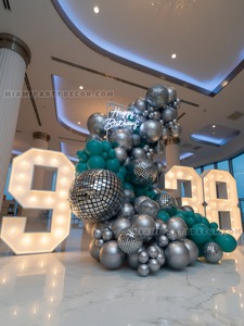98 Marquee Number Setup with Balloon Garland gallery image 4
