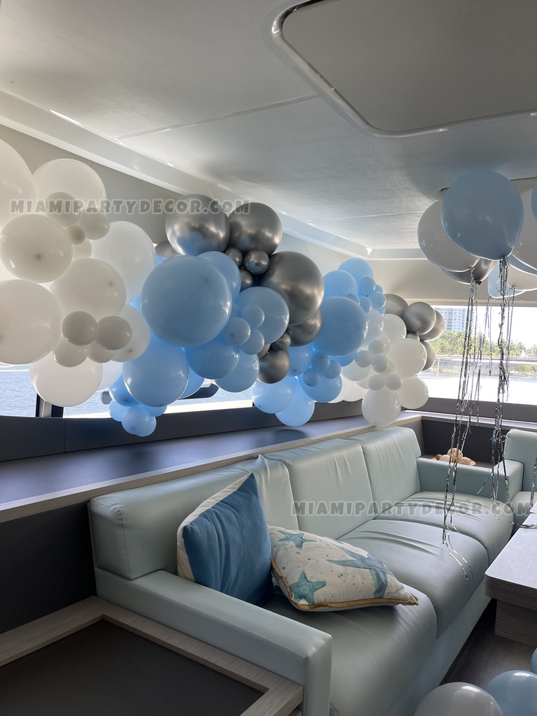 Blue Silver Yacht Balloon Setup gallery image 4