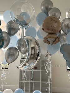 Blue Welcome Baby Room Balloon Decor gallery image 2