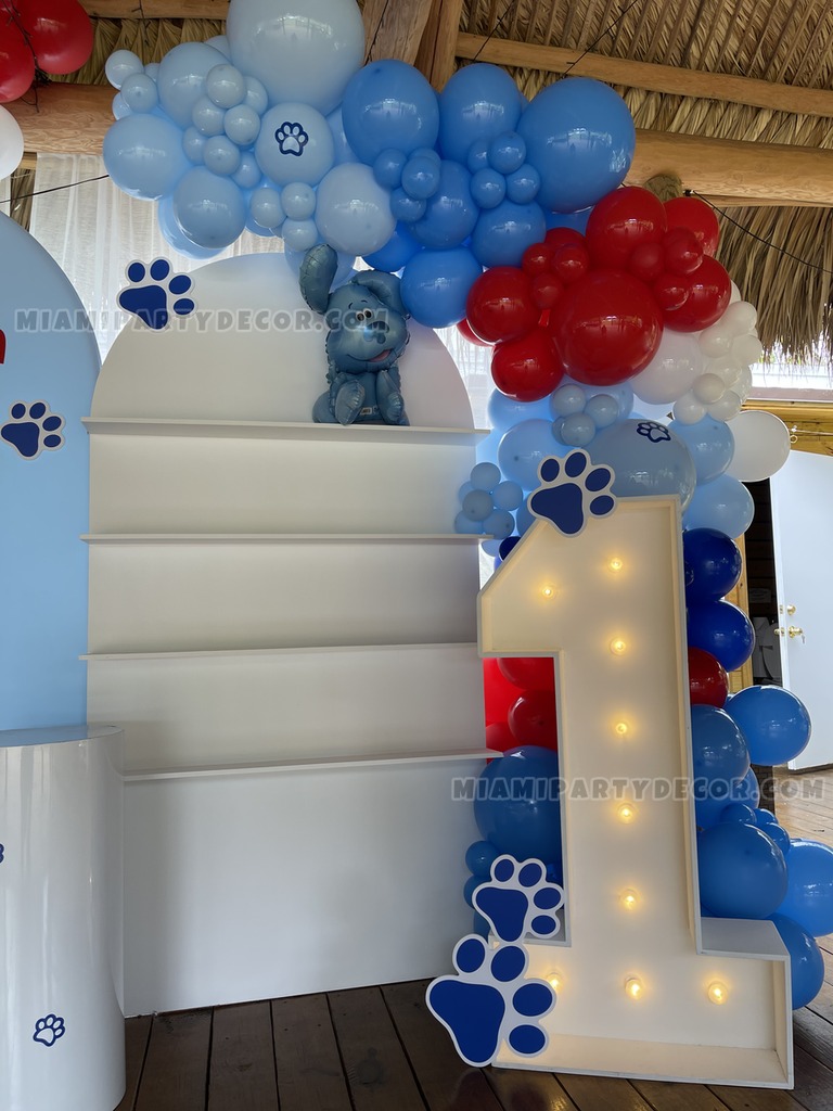 Blue's Clues First Birthday Backdrop Setup gallery image 5