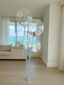 Clear Bobo Balloon Bouquet gallery image 2