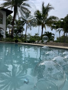 Clear Bubble Pool Balloon Decor Setup gallery image 3