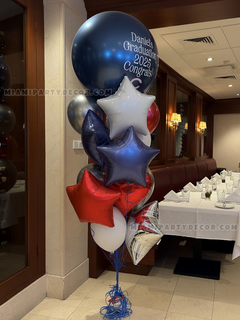 Graduation Balloon Bouquet with Stars and Hearts gallery image 2