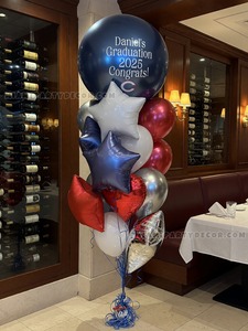 Graduation Balloon Bouquet with Stars and Hearts