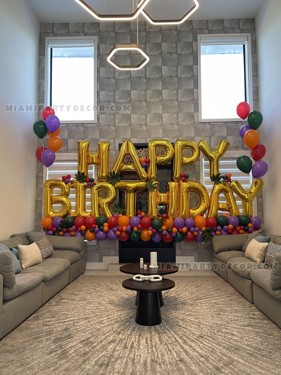 Happy Birthday Balloon Decor